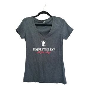 Templeton Rye Ladies Tee V-Neck Shirt L Grey Bartender Swag Large